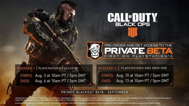 Call of Duty: Black Ops 4 beta konsole