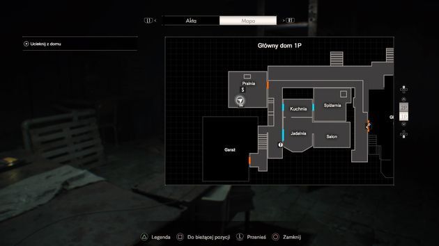 Resident Evil VII - prosta mapa posiadłości