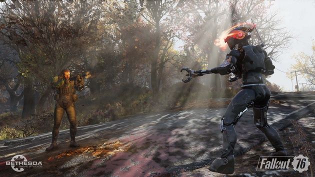 Fallout 76 - walka z robotem