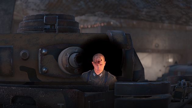 Sniper Elite 4 - strzał do załogi czołgu
