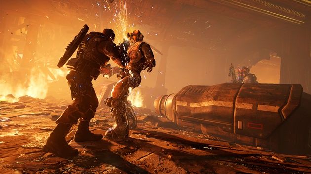 Gears of War 4 - cięcie lanserem