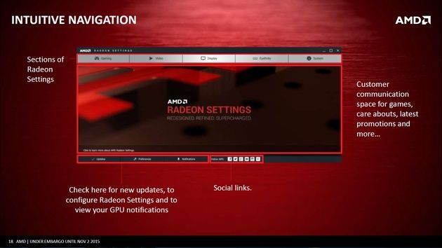 AMD Radeon Software - interfejs