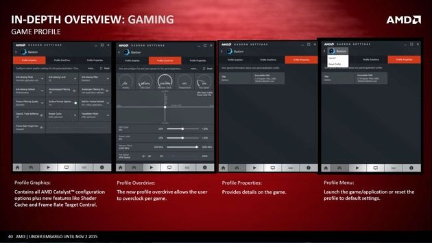 AMD Radeon Software - interfejs