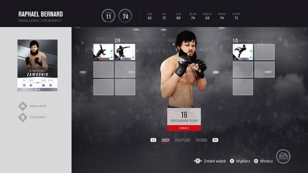 EA Sports UFC 3 - rozwój zawodnika w trybie kariery