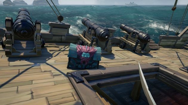 Sea of Thieves - skrzynka płacząca na pokładzie
