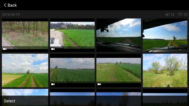 Dji Osmo - podgląd zdjęć i filmów w aplikacji