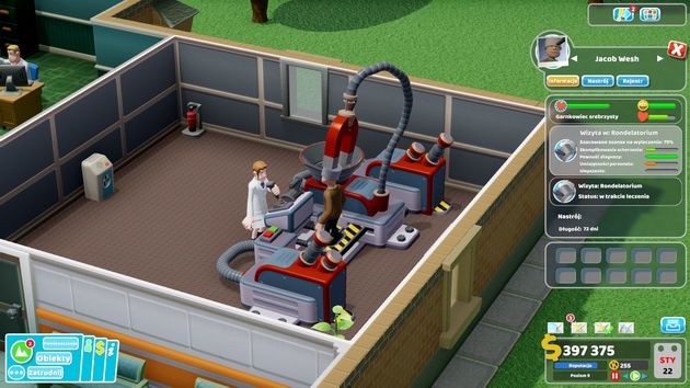 Two Point Hospital - zdejmowania garnka
