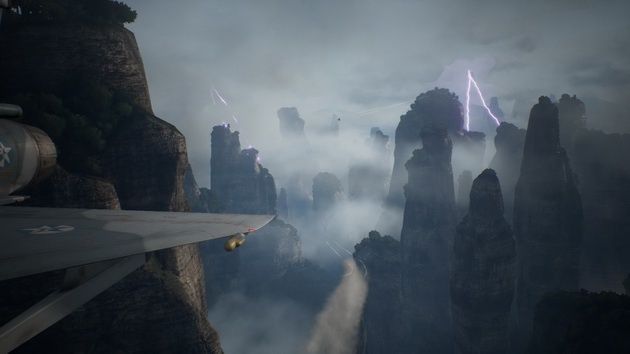 Ace Combat 7: Skies Unknown - widok ze skrzydła samolotu