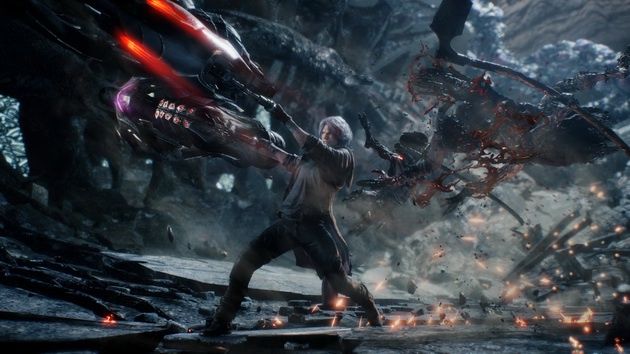 Devil May Cry 5 - siwowłosy Dante