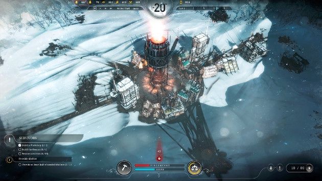 Frostpunk gra screen miasto