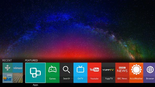 Samsung Tizen TV menu