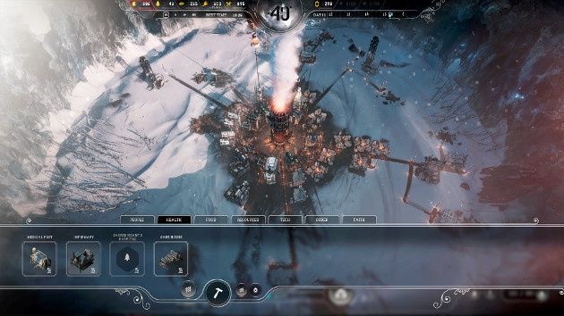 Frostpunk gra screen budynki