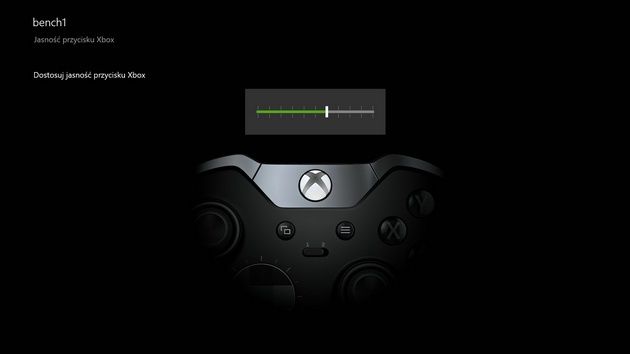 Xbox Elite - aplikacja Akcesoria Xbox i przygaszanie podświetlenia logo Xbox