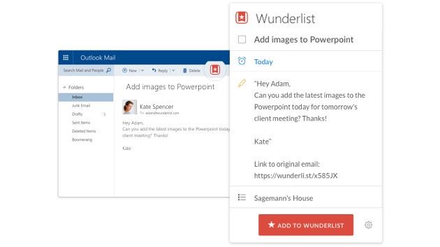 Outlook Wunderlist