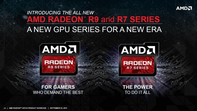 AMD Radeon R7 200 i R9 200 karty graficzne slajd