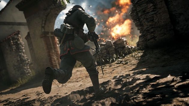 Battlefield 1 - biegnący żołnierz
