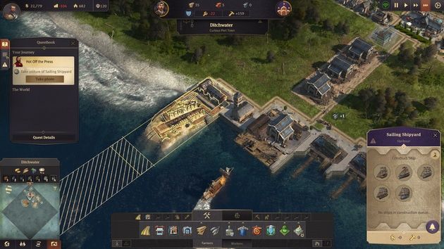 Anno 1800 - stocznia i możliwości budowy statków