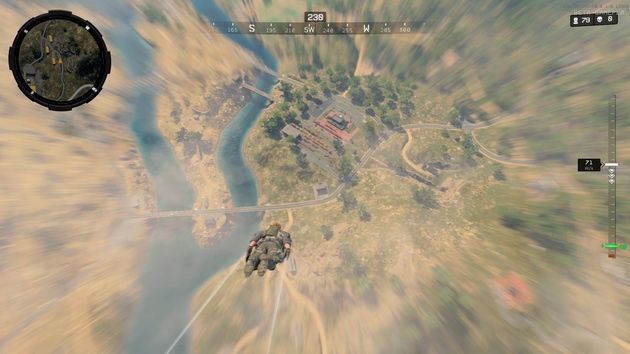 Call of Duty: Black Ops 4 Blackout - szybowanie ku ziemi