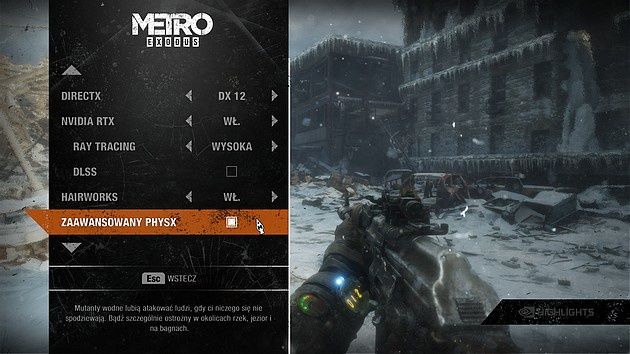 Metro Exodus ustawienia