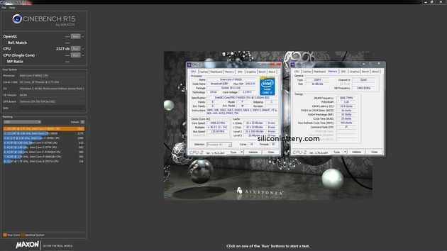 Intel Core i7-6950X - Cinebench R15