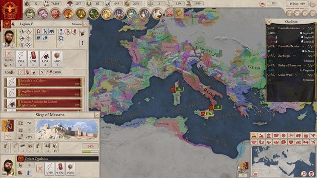 Imperator: Rome - przejrzysty interfejs