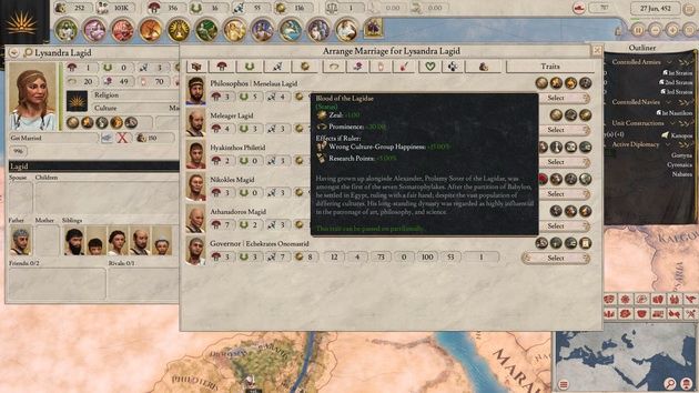 Imperator: Rome - zaaranżowanie małżeństwa