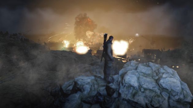 Sniper Elite 4 - wybuchająca baza