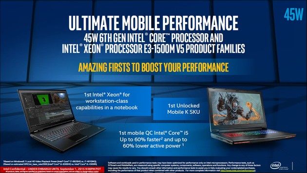 Intel Skylake - nowe modele mobilne