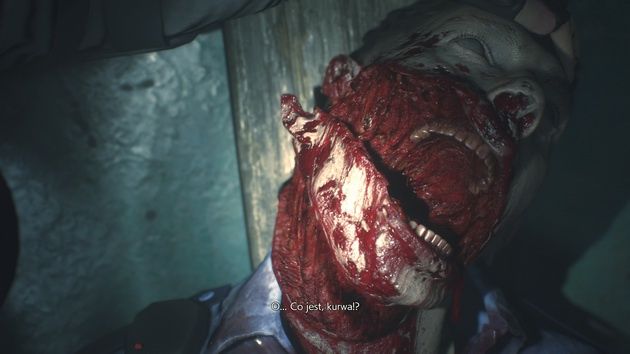 Resident Evil 2 remake - zbliżenie zombie