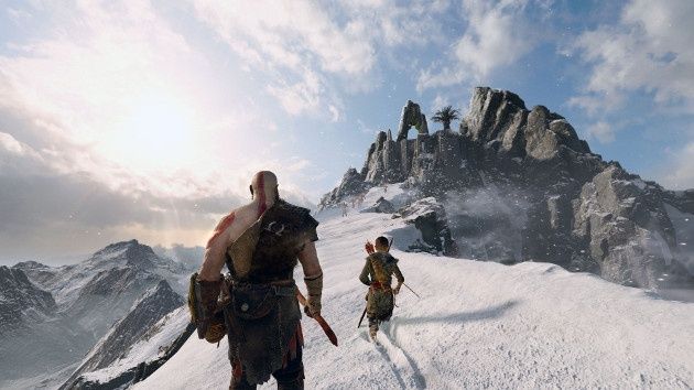God of War gra screen bieg