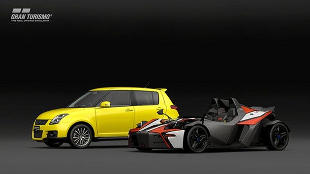 GT Sport auta Suzuki Swift Sport i KTM X-BOW R