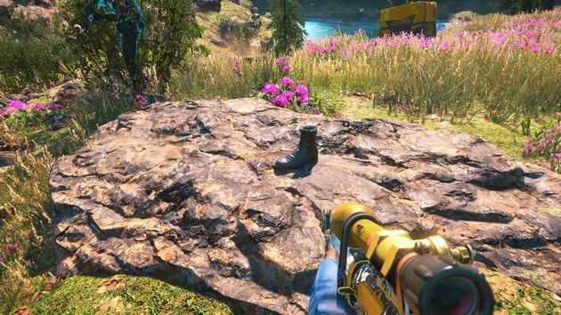 Far Cry New Dawn - but na kamieniu. Świstoklik?