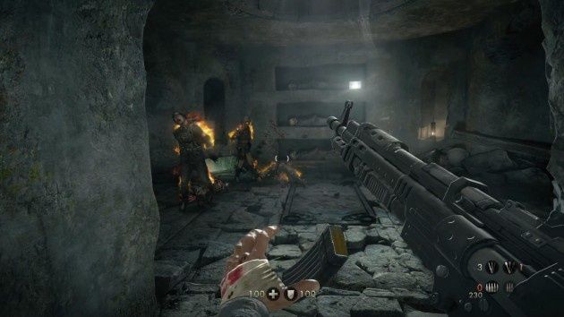 Wolfenstein: The Old Blood – podpalanie nazistów