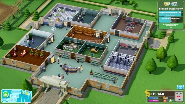 Two Point Hospital - sprawnie działający szpital