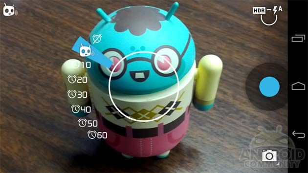 CyanogenMod głosowa migawka samowyzwalacz