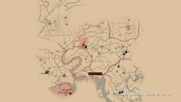 Red Dead Redemption 2 mapa