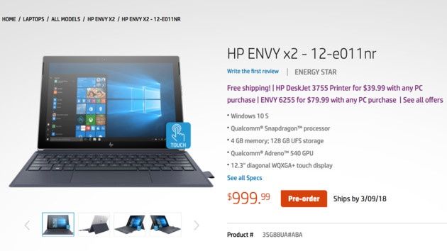 HP Envy x2 - przedsprzedaż