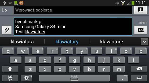 Samsung Galaxy S4 mini klawiatura