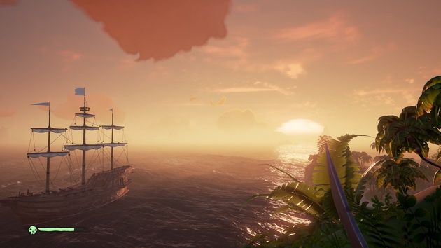 Sea of Thieves - statek na kotwicy