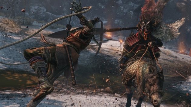 Sekiro: Shadows Die Twice - walka z ciężkozbrojnym na koniu