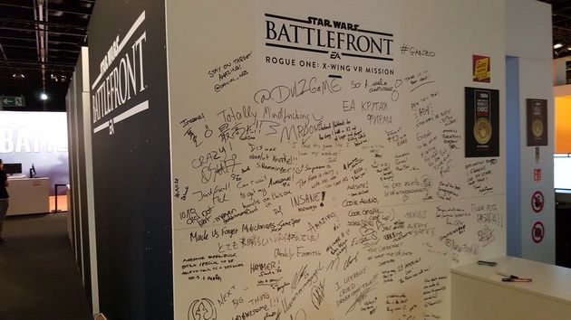 Gamescom 2016 - Star Wars VR Mission ściana wspomnień