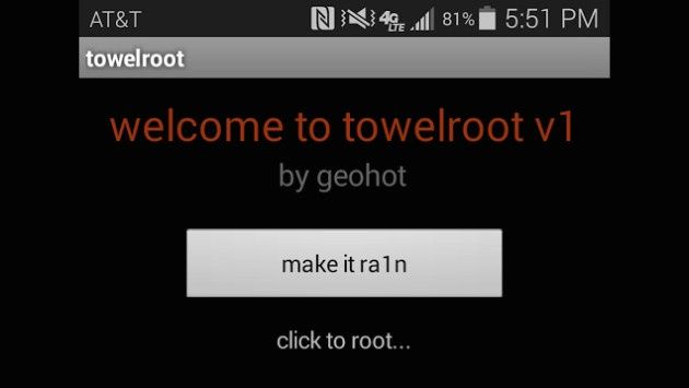 Towelroot root na Androidzie