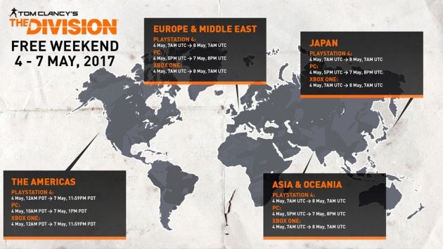 Darmowy weekend z The Division harmonogram