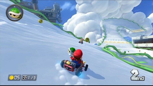 Mario Kart 8 wyscig w sniegu