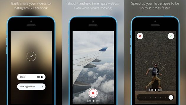 Instagram Hyperlapse zrzuty ekranowe