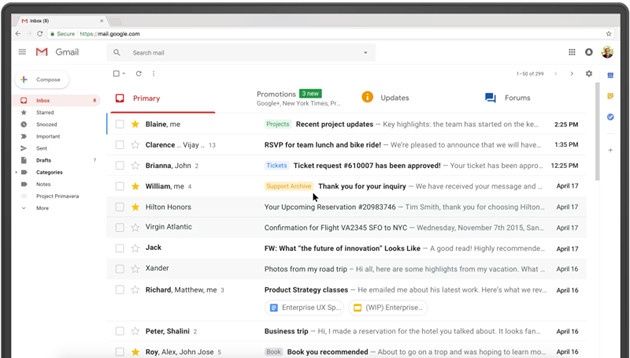 Gmail odświeżony