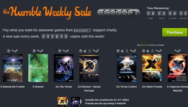 humble weekly sale gry egosoft seria x3 reunion x terran conflict albion prelude x tension
