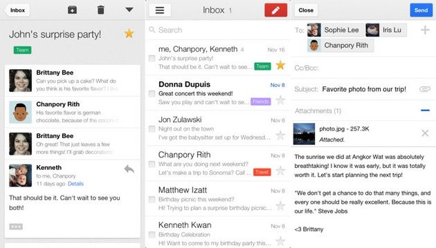 Gmail iOS aplikacja