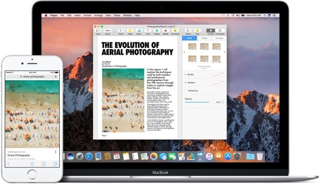 macOS Sierra schowek
