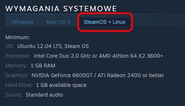 Steam - wymagania Linux